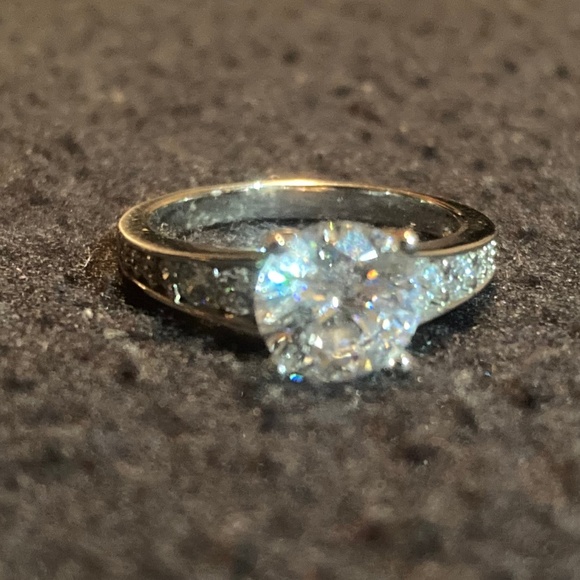 Diamonique Engagement Ring - Picture 2 of 5